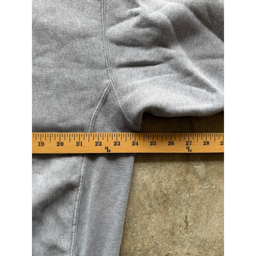 Vintage 90s/00s Gap Blue Jeans Reverse Weave Style Gray Hoodie Size Large - Picture 5 of 8